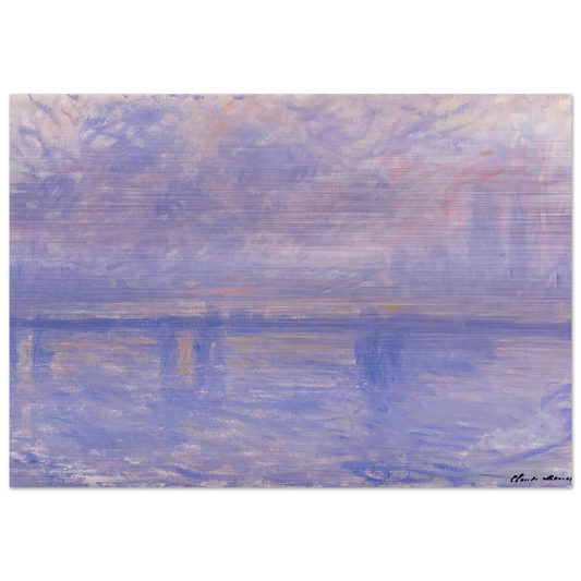 Charing Cross Bridge 09 - claude monet Brushed Aluminum Print - 70x100 cm / 28x40 inches | claude monet Aluminum Print | claude monet Prints