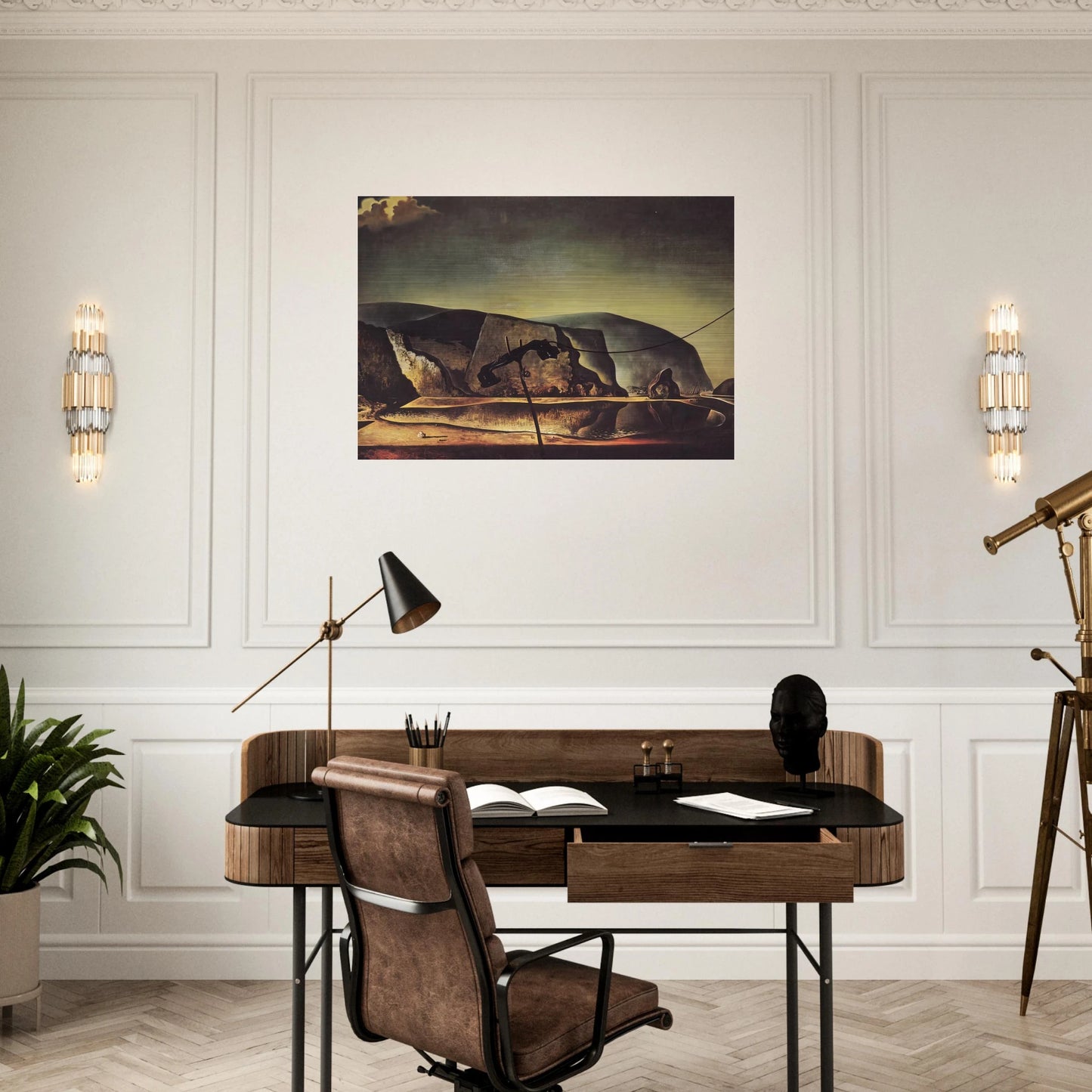 MOUNTAIN LAKE - Salvador Dali Brushed Aluminum Print - 70x100 cm / 28x40 inches | Salvador Dali Aluminum Print | Salvador Dali Prints