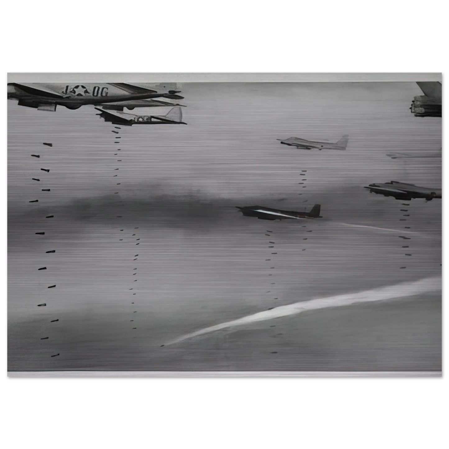 BOMBERS 1963 - Gerhard Richter Brushed Aluminum Print - 70x100 cm / 28x40 inches | Gerhard Richter Aluminum Print | Gerhard Richter Prints