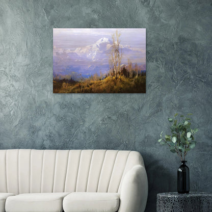 Mount McKinley - Romanticism - Sydney Laurence Brushed Aluminum Print - 70x100 cm / 28x40 inches | Sydney Laurence Aluminum Print | Sydney Laurence Prints