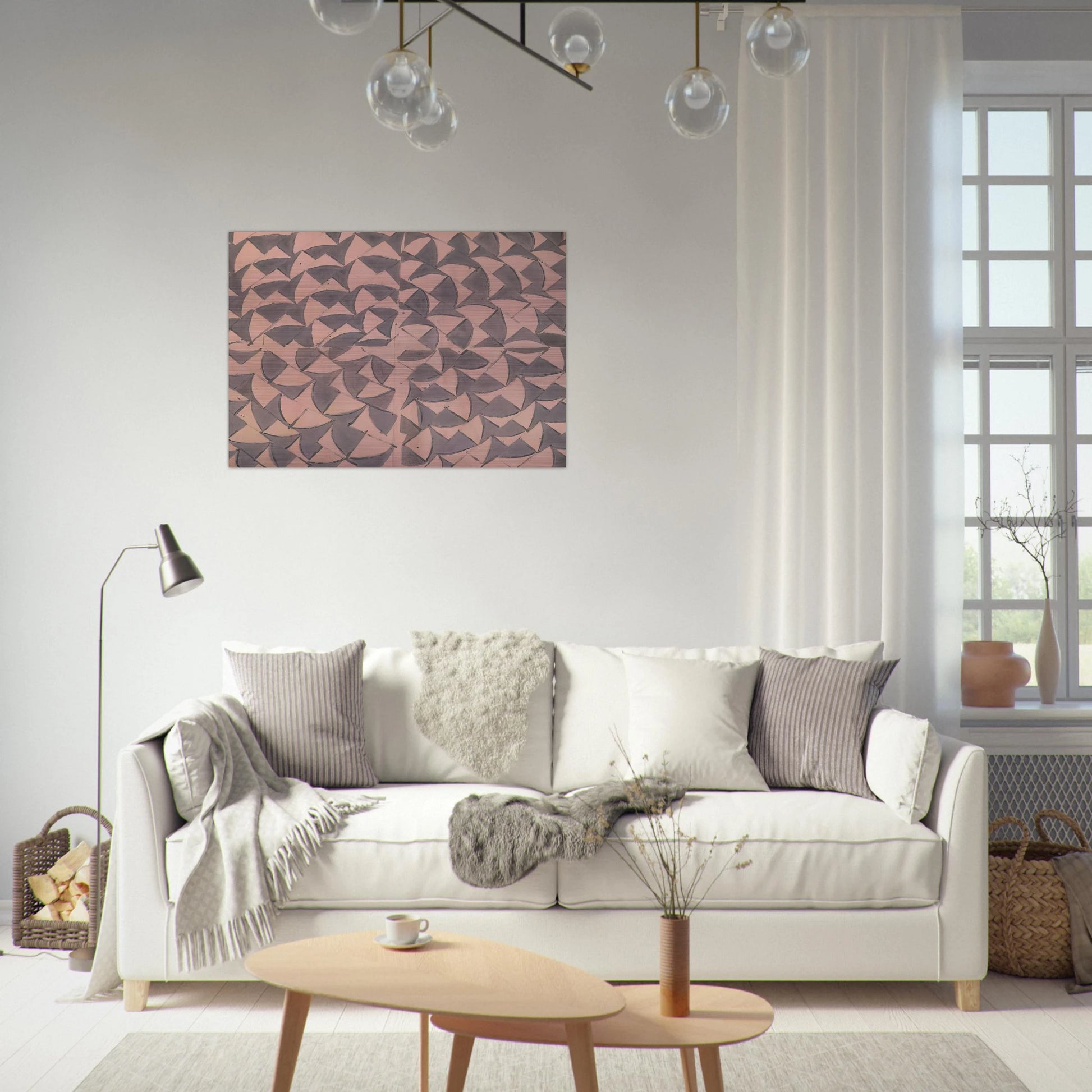 Rosa grigio grande - 1973 - Carla Accardi Brushed Aluminum Print - 70x100 cm / 28x40 inches | Carla Accardi Aluminum Print | Carla Accardi Prints