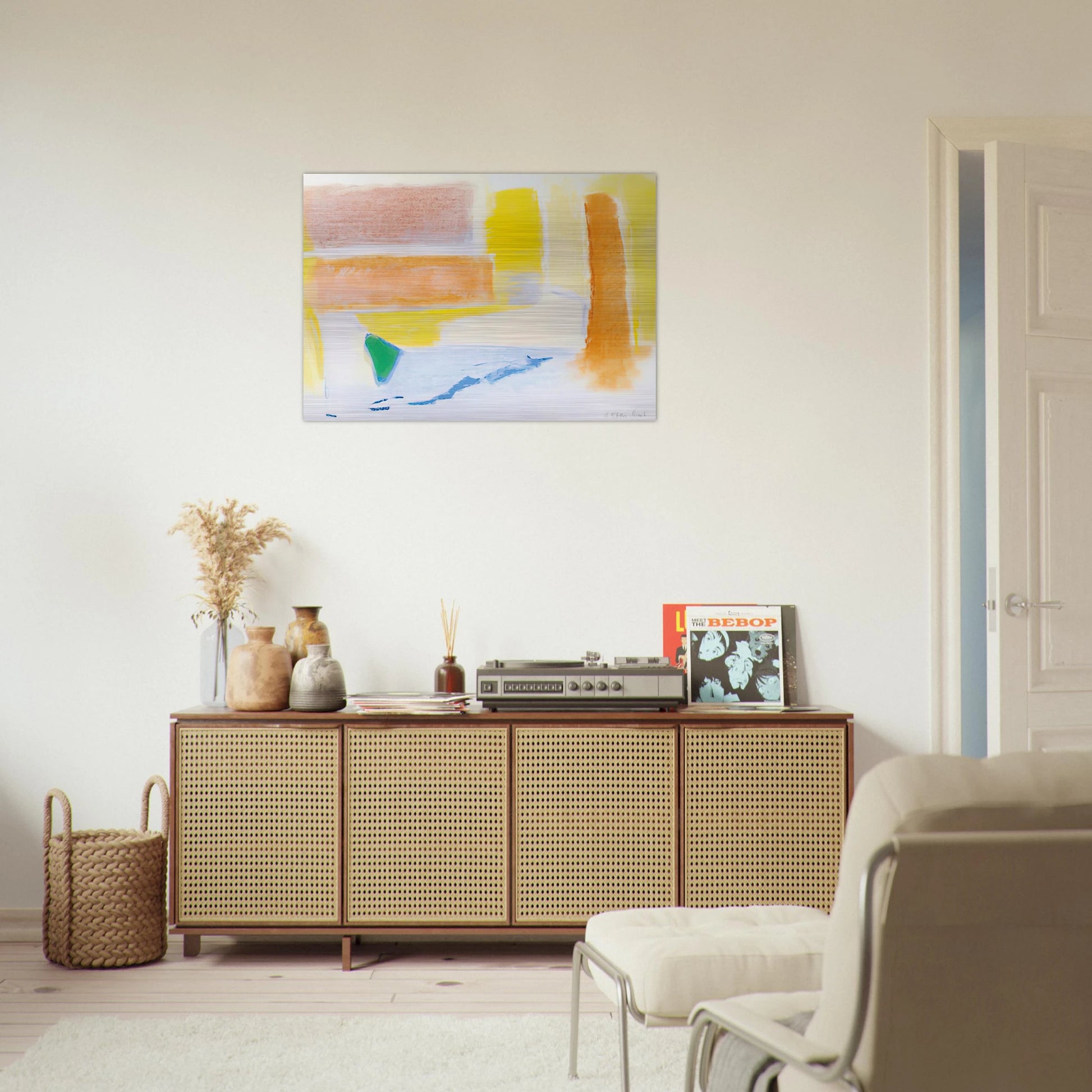 UNTITLED 1996 - Esteban Vicente Brushed Aluminum Print - 70x100 cm / 28x40 inches | Esteban Vicente Aluminum Print | Esteban Vicente Prints