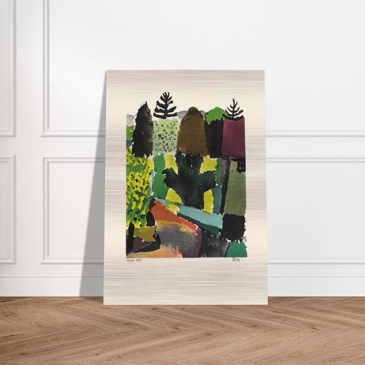 PARK 1920 - Paul Klee Brushed Aluminum Print - 70x100 cm / 28x40 inches | Paul Klee Aluminum Print | Paul Klee Prints