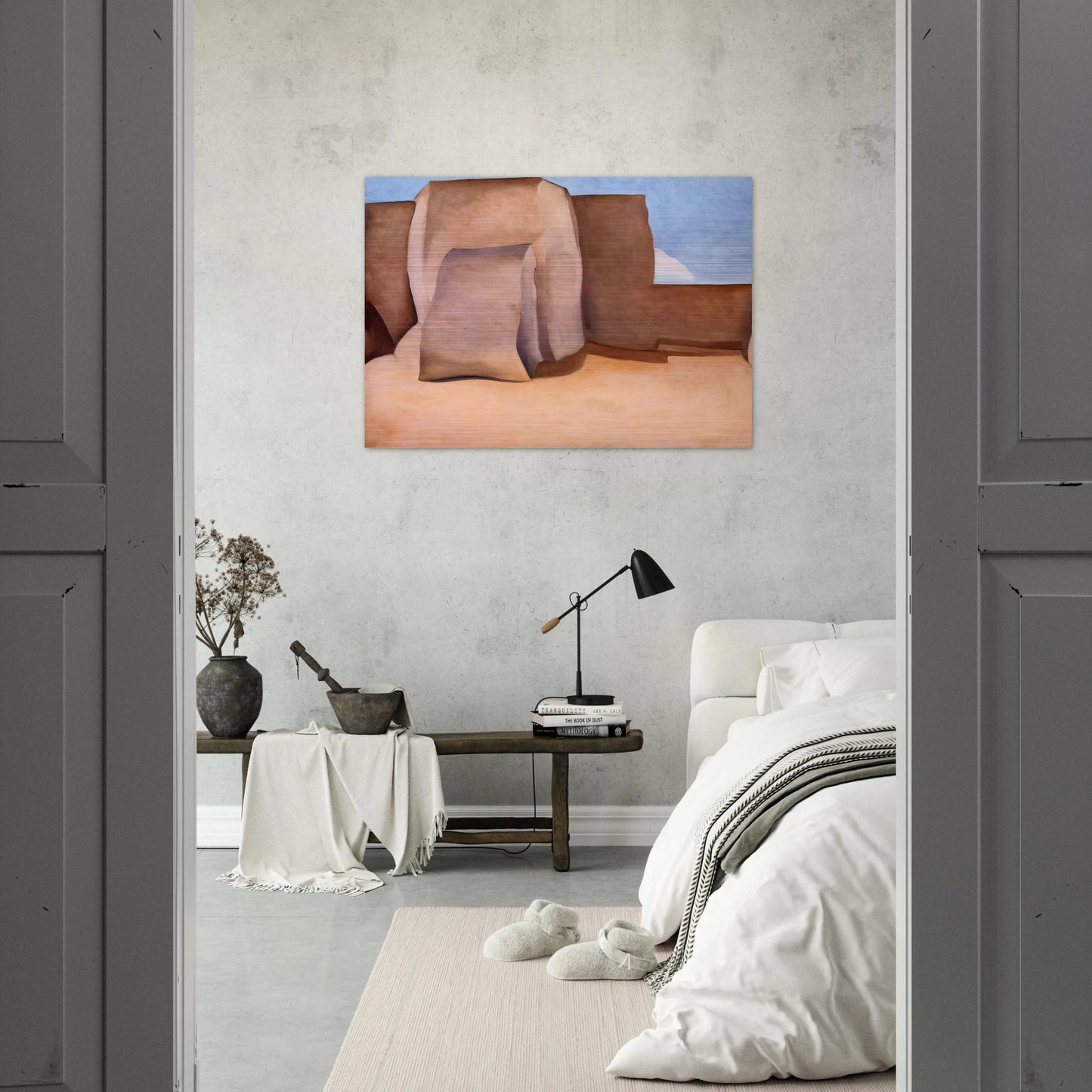 Ranchos Church, New Mexico - Georgia O'Keeffe Brushed Aluminum Print - 70x100 cm / 28x40 inches | Georgia O'Keeffe Aluminum Print | Georgia O'Keeffe Prints