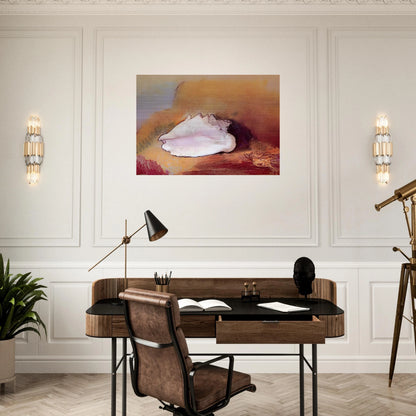 THE SEASHELL 1912 - Odilon Redon Brushed Aluminum Print - 70x100 cm / 28x40 inches | Odilon Redon Aluminum Print | Odilon Redon Prints