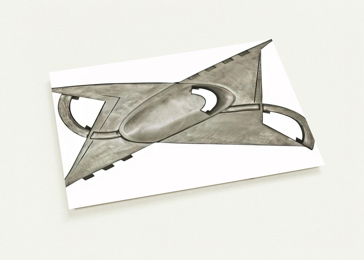 A partir d'un centre concave - Kinetic Art By Gyula Kosice Pack of 10 Post Cards | Gyula Kosice Post Cards | A6 (10.5 x 14.8 cm) - 4.1 x 5.8 inches