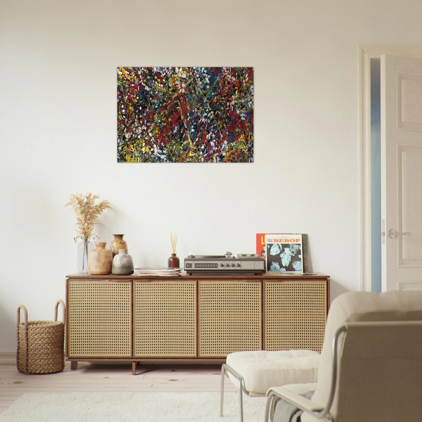 Composition - Jean-Paul Riopelle Brushed Aluminum Print - 70x100 cm / 28x40 inches | Jean-Paul Riopelle Aluminum Print | Jean-Paul Riopelle Prints