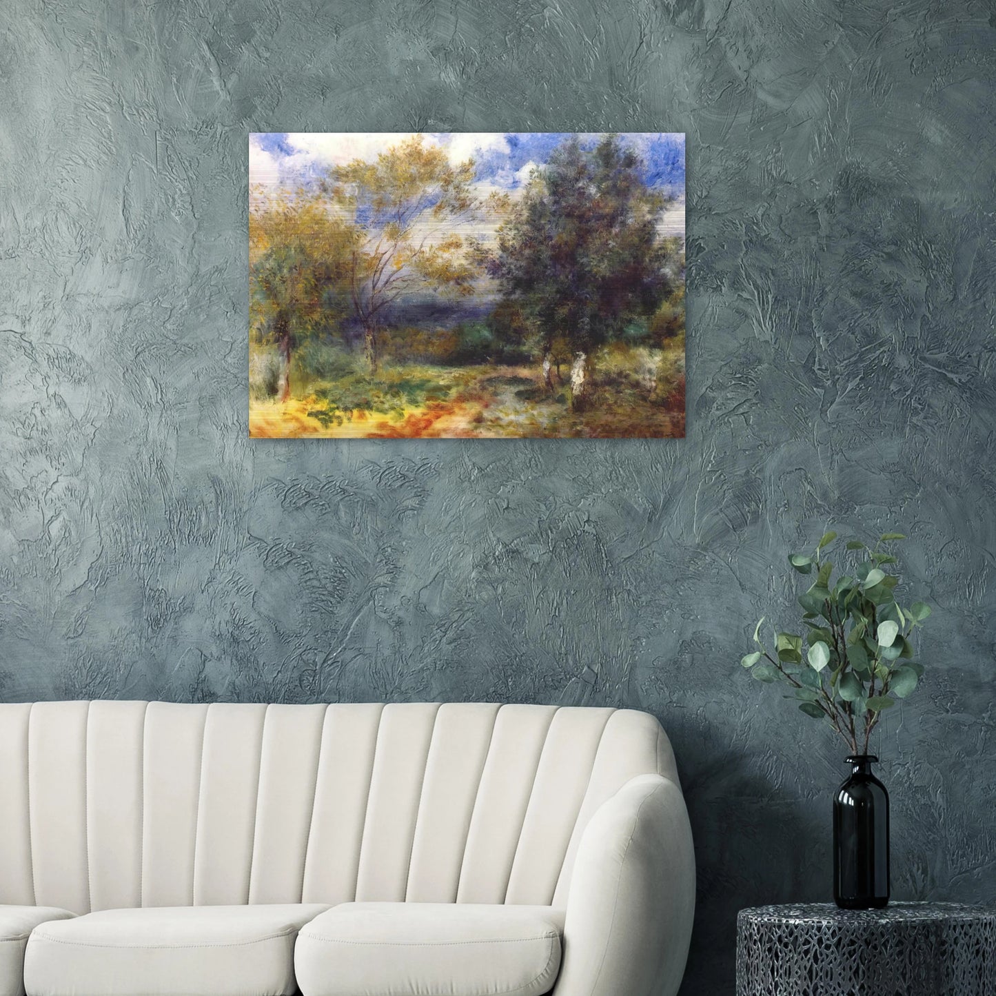 Landscape in the Sun - Pierre-Auguste Renoir Brushed Aluminum Print - 70x100 cm / 28x40 inches | Pierre-Auguste Renoir Aluminum Print | Pierre-Auguste Renoir Prints