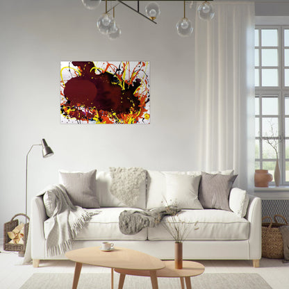 Untitled  SFP94-139  SFF 1809  - Sam Francis Brushed Aluminum Print - 70x100 cm / 28x40 inches | Sam Francis Aluminum Print | Sam Francis Prints