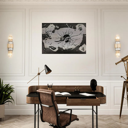 Black Smudge - Sam Francis Brushed Aluminum Print - 70x100 cm / 28x40 inches | Sam Francis Aluminum Print | Sam Francis Prints
