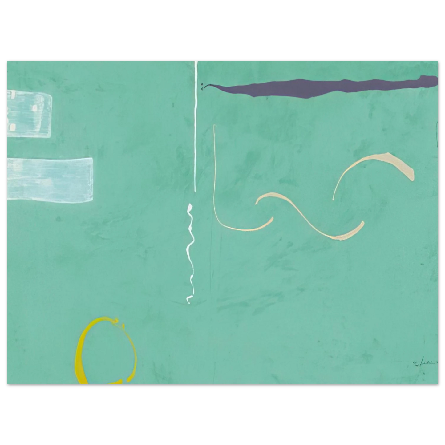 Helen Frankenthaler - Tahiti - 1989 Wall art - 50x70 cm / 20x28 inches - Premium Wooden Framed Poster With Fine Art Paper-canvas - Wood frame