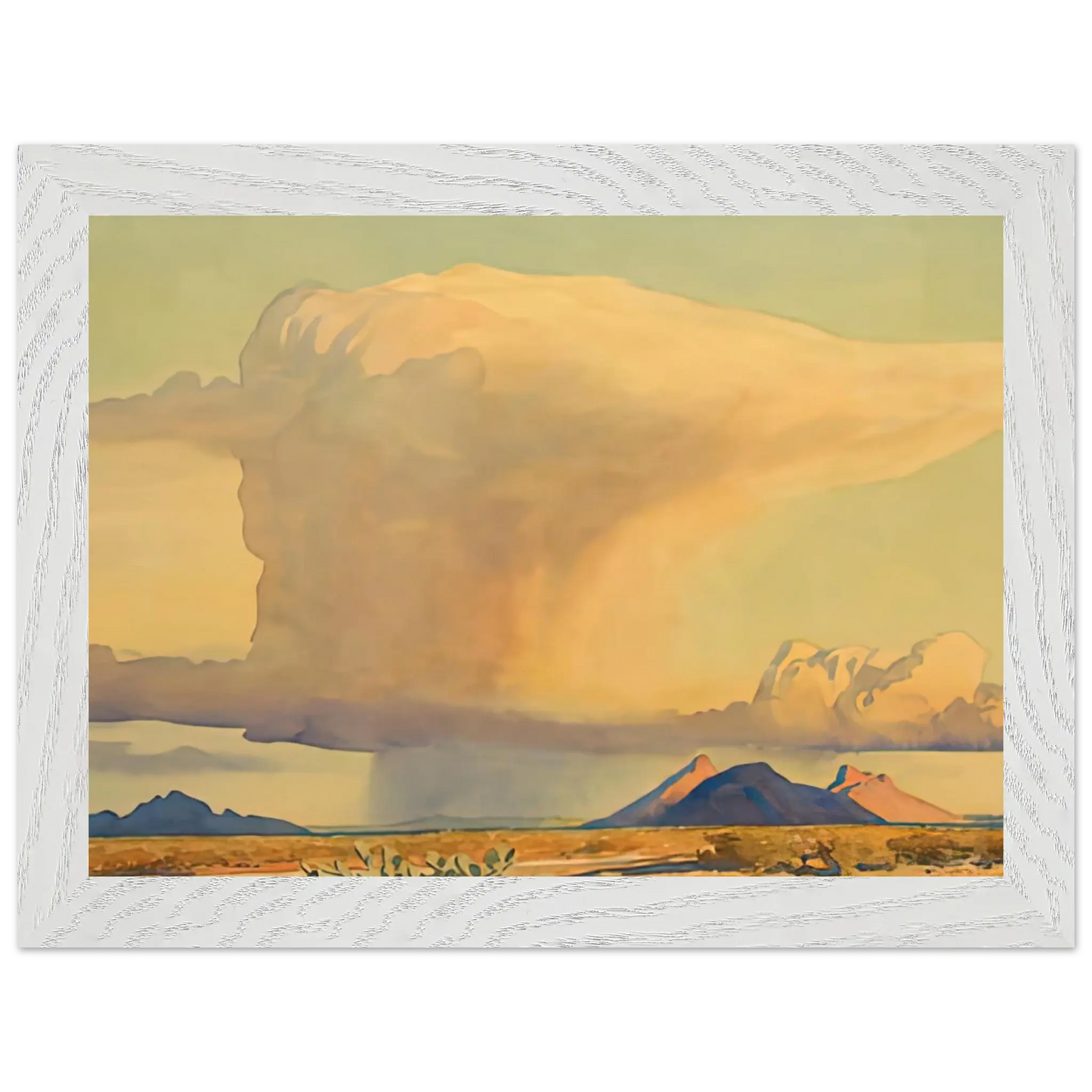 Maynard Dixon - DROUGHT AND DOWNPOUR 1944 Wall art - 45x60 cm / 18x24 Inches - Premium Wooden Framed Poster With Fine Art Paper - Black frame