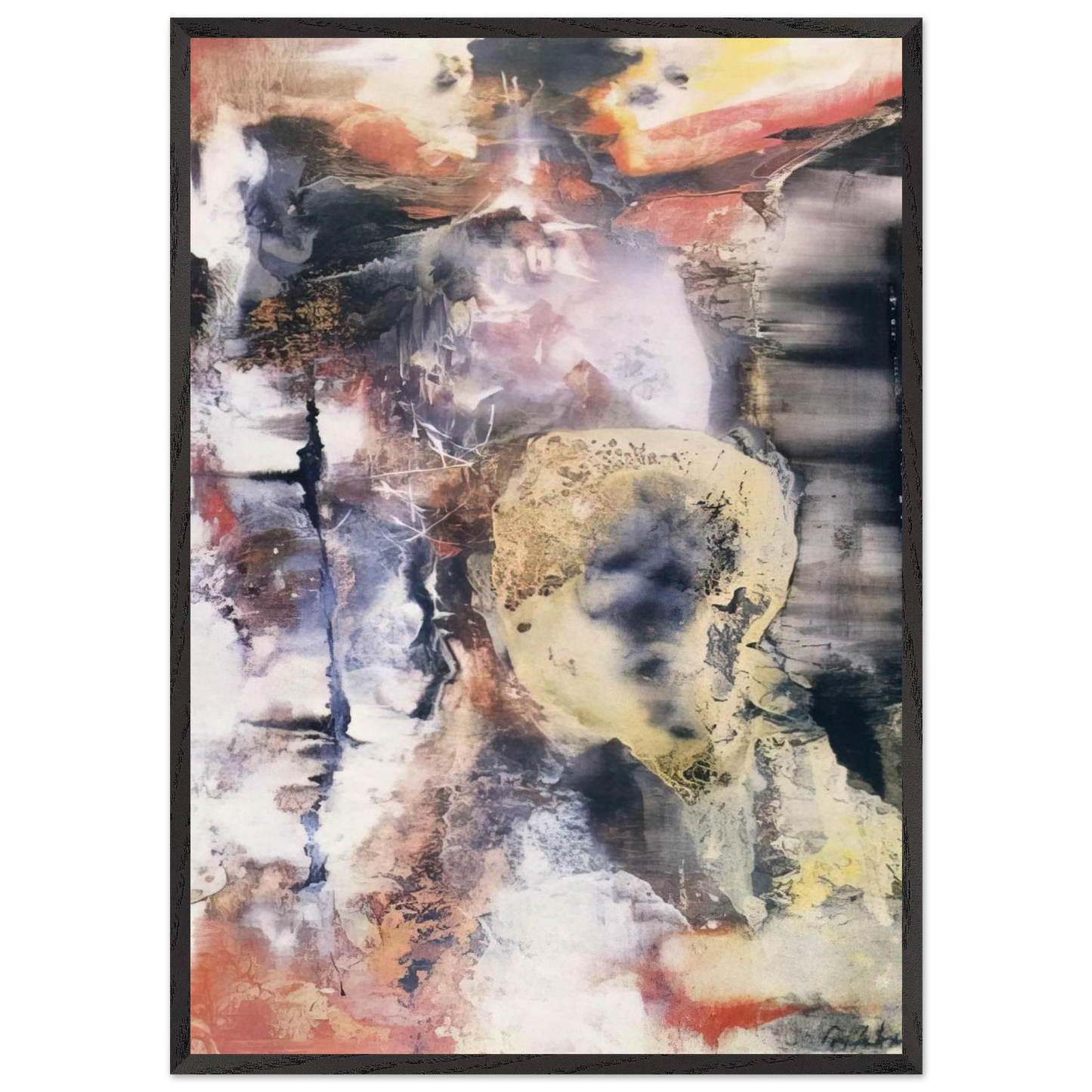 The Archer - 1955 - Paul Jenkins 70x100 cm / 28x40 inches Framed Art Print – Black Wooden Frame