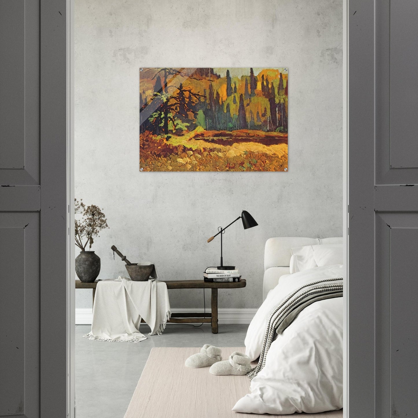 Moose Pond - 1918 - Frank Johnston Acrylic Print - 70x100 cm / 28x40″ inches