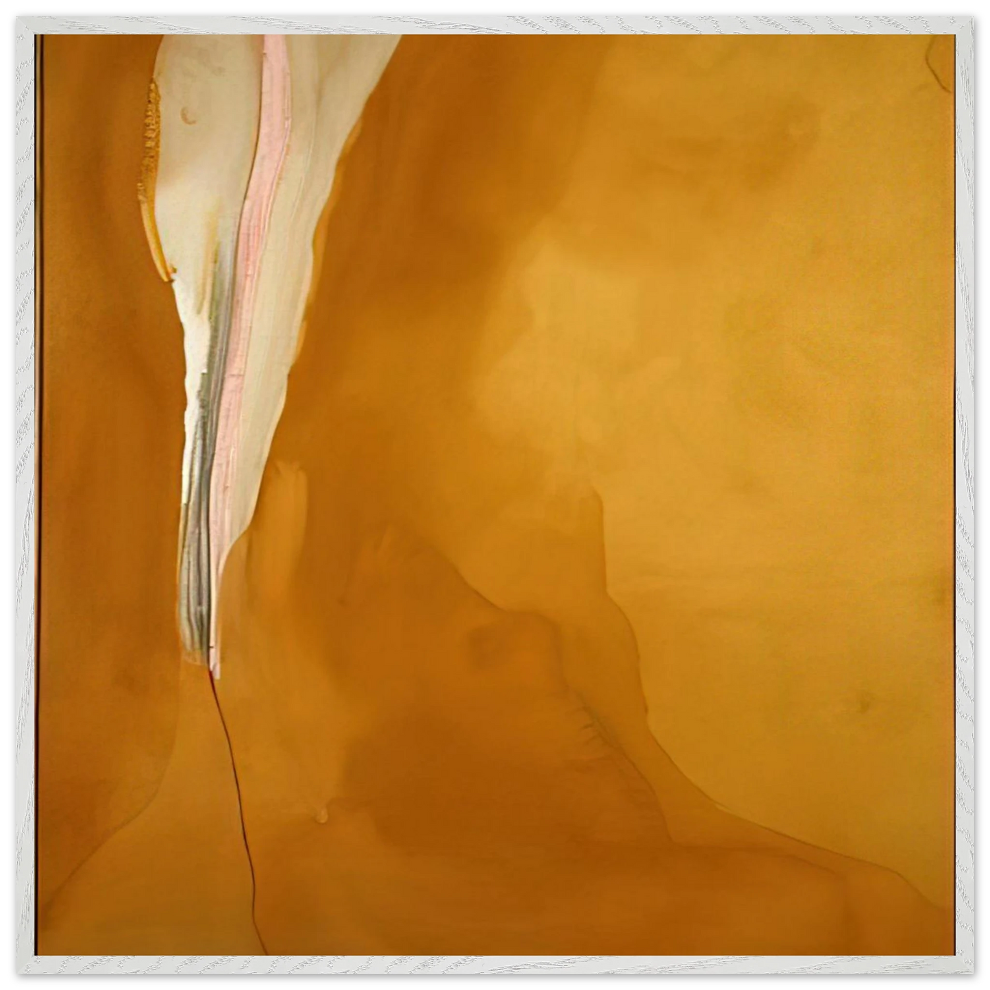 Helen Frankenthaler - Coral Wedge - 1972 Wall art - 21x29.7 cm / 8x12" - Premium Wooden Framed Poster With Fine Art Paper-canvas - White frame
