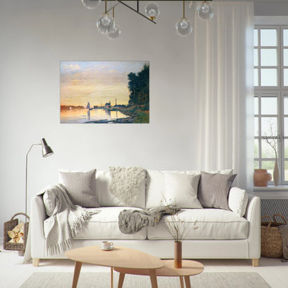 Argenteuil, Late Afternoon - claude monet Brushed Aluminum Print - 70x100 cm / 28x40 inches | claude monet Aluminum Print | claude monet Prints