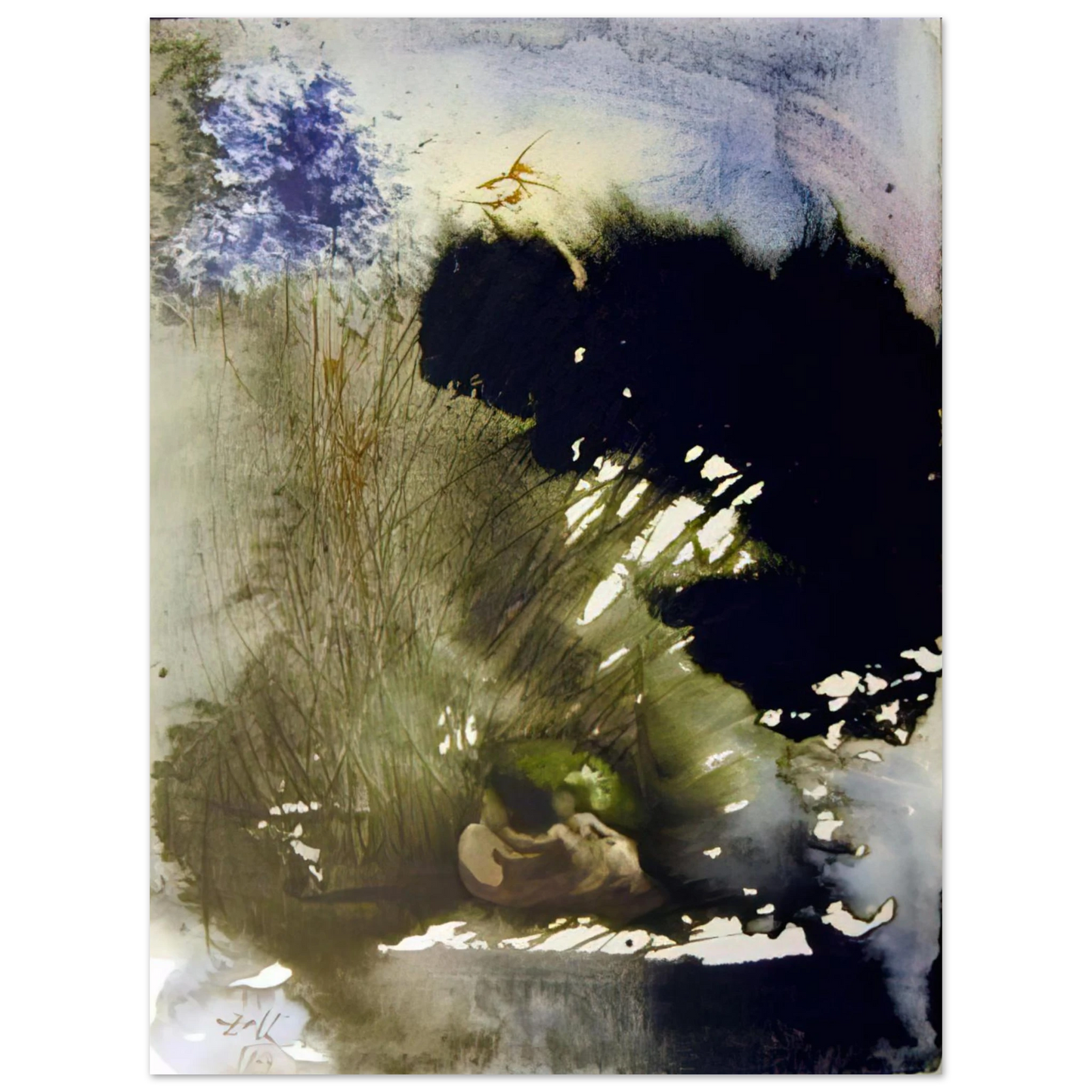 Salvador Dali - VIR ET MULIER IN PARADISO VOLUPTATIS 1967  75x100 cm / 30x40inches Fine Art Poster