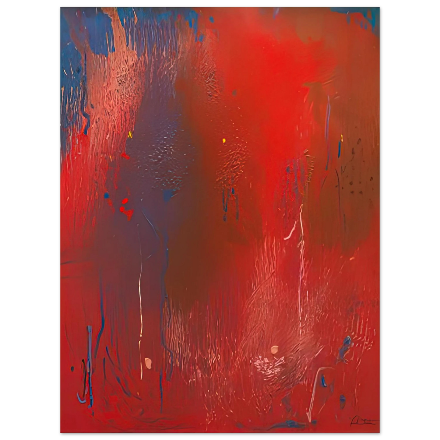 Helen Frankenthaler - Warrior, 1991- Wall Art - 30x40 cm / 12x16 inches - Premium Wooden Framed Poster With Fine Art Paper-canvas - Wood frame