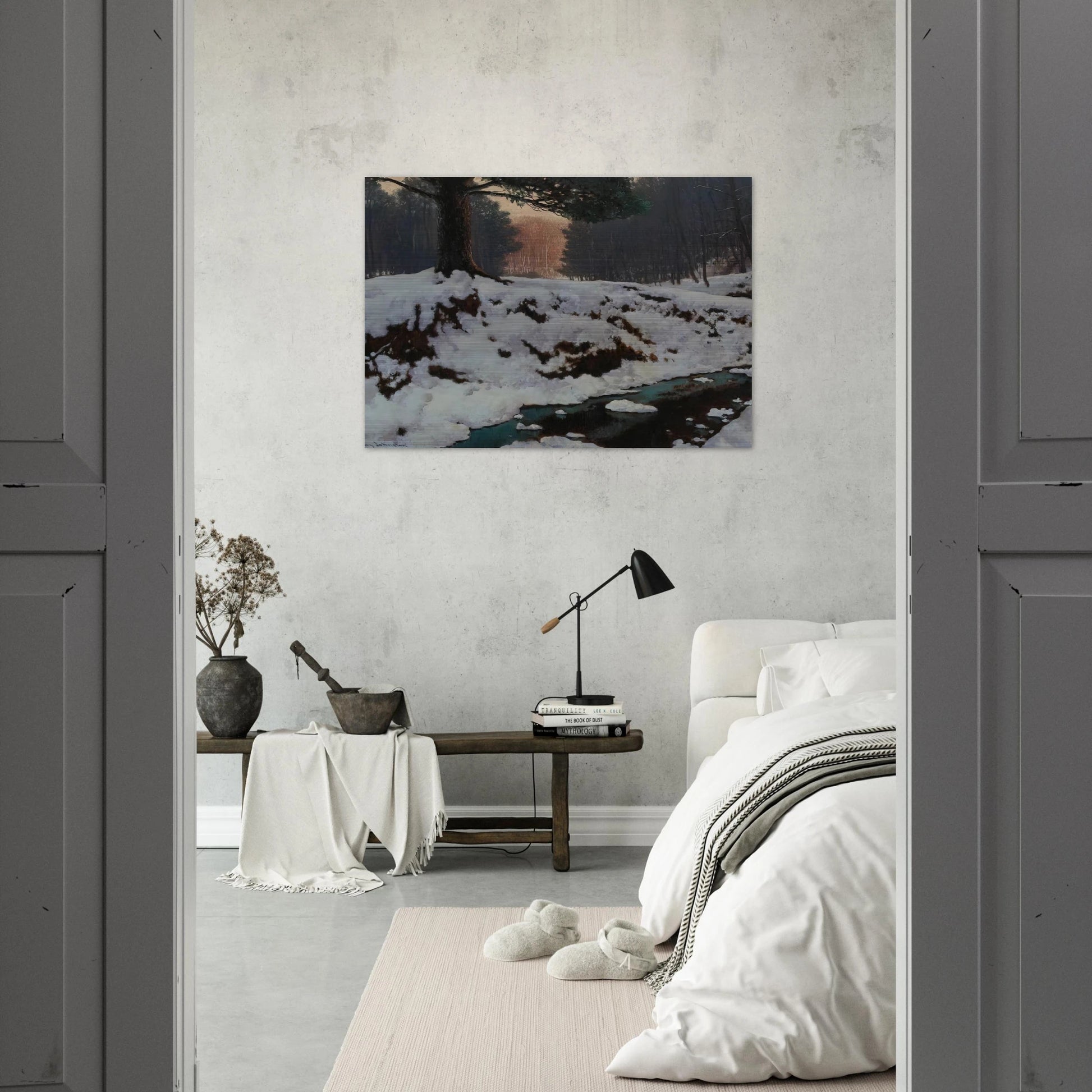 The Shadowed Valley - Post-Impressionism - Frank Johnston Brushed Aluminum Print - 70x100 cm / 28x40 inches | Frank Johnston Aluminum Print | Frank Johnston Prints