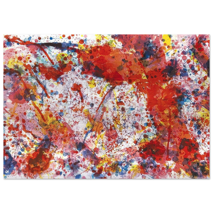 And Pink - Sam Francis Brushed Aluminum Print - 70x100 cm / 28x40 inches | Sam Francis Aluminum Print | Sam Francis Prints