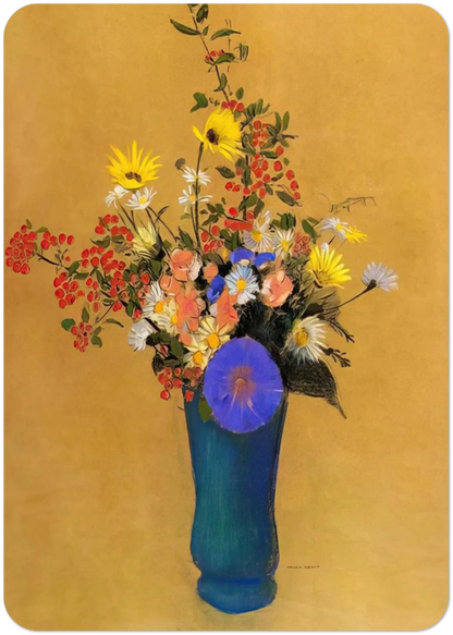 BOUQUET OF WILD FLOWERS By Odilon Redon Pack of 10 Post Cards | Odilon Redon Post Cards | A6 (10.5 x 14.8 cm) - 4.1 x 5.8 inches