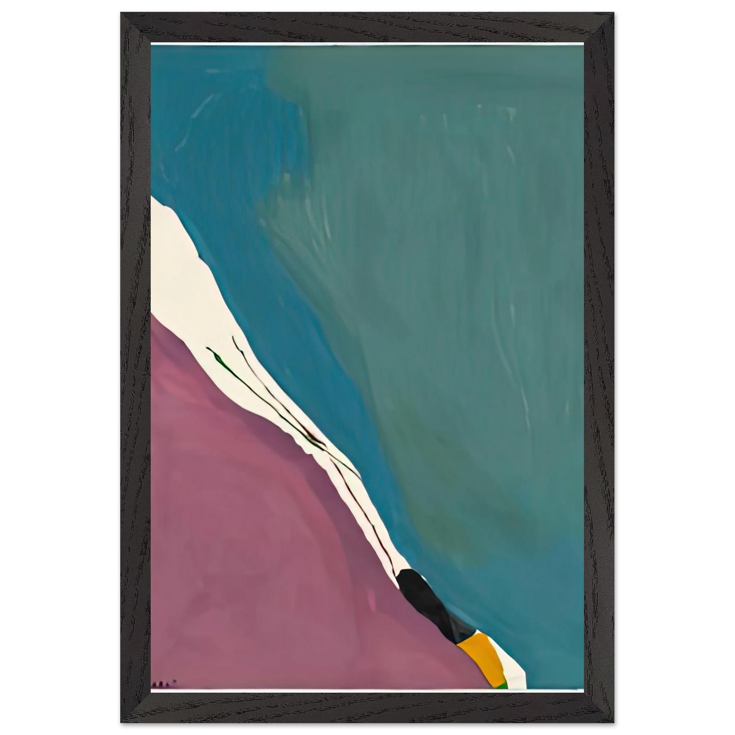 Helen Frankenthaler - Red Travels, 1971- Wall Art - 60x80 cm / 24x32 inches - Premium Wooden Framed Poster With Fine Art Paper-canvas - White frame