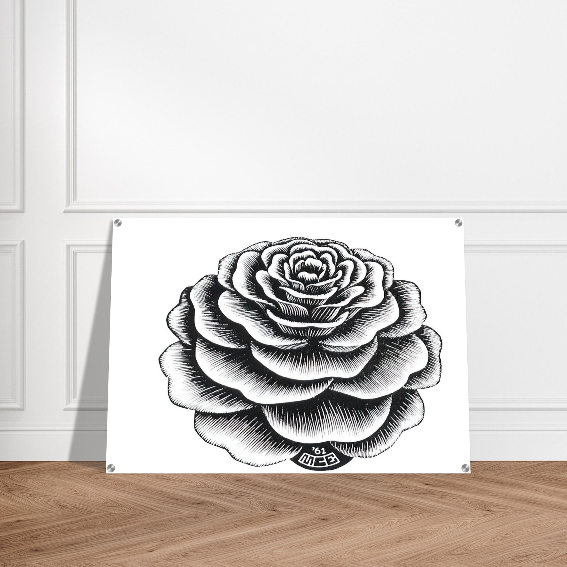 FLOWER 1 - MC Escher Acrylic Print - 70x100 cm / 28x40″ inches | Maurits Cornelis Escher Prints
