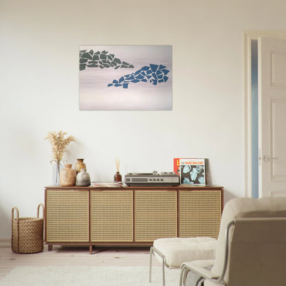 Blue and Green - 1968 - Robert Goodnough Brushed Aluminum Print - 70x100 cm / 28x40 inches | Robert Goodnough Aluminum Print | Robert Goodnough Prints