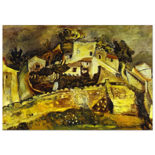 LANDSCAPE AT CAGNES - Chaim Soutine Brushed Aluminum Print - 70x100 cm / 28x40 inches | Chaim Soutine Aluminum Print | Chaim Soutine Prints