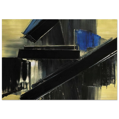 Peinture 21 Juillet 1958 - 1958 - Pierre Soulages Brushed Aluminum Print - 70x100 cm / 28x40 inches | Pierre Soulages Aluminum Print | Pierre Soulages Prints