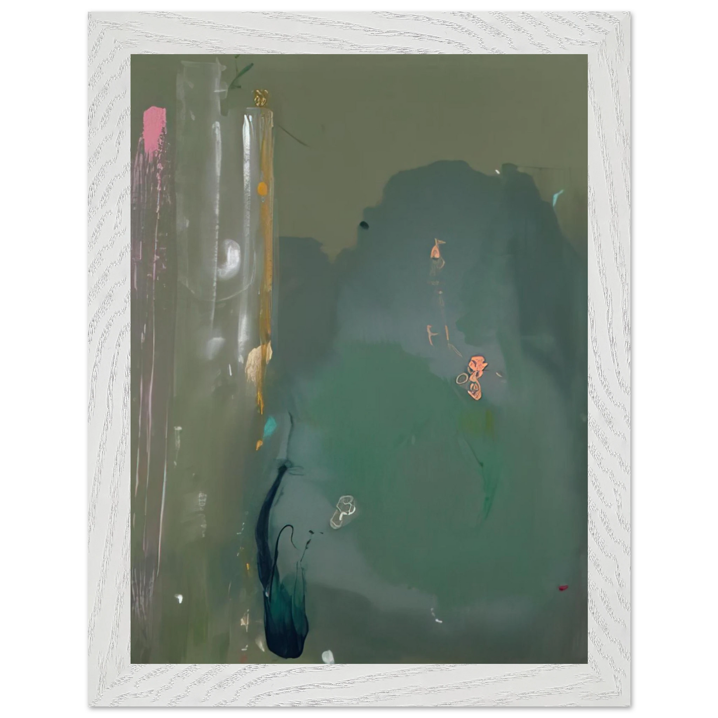 Helen Frankenthaler - CÃƒÆ’Ã‚Â´te d Argent - 1980 Wall art - 60x80 cm / 24x32 inches - Premium Wooden Framed Poster With Fine Art Paper-canvas - Wood frame