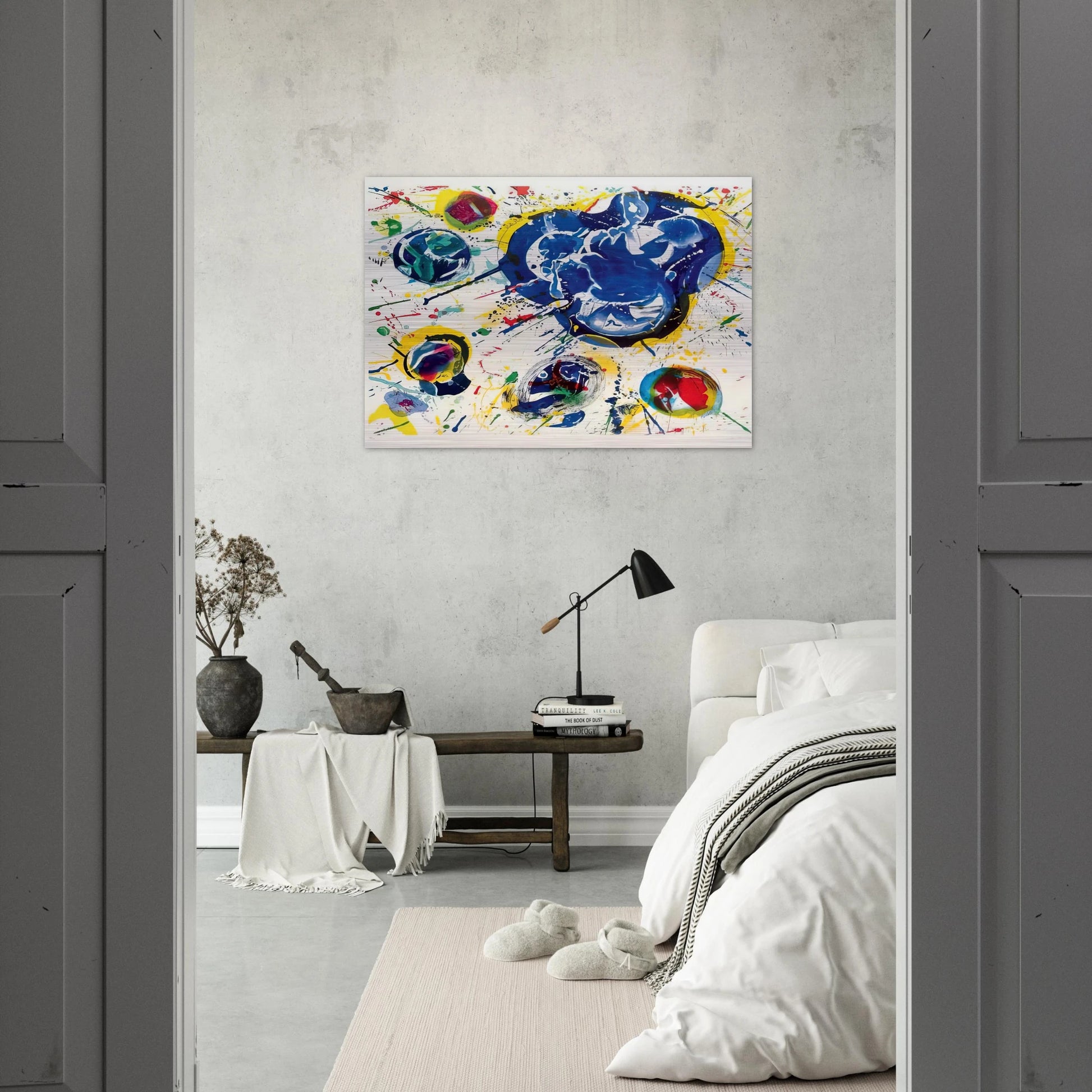 Untitled I  L I 87  - Sam Francis Brushed Aluminum Print - 70x100 cm / 28x40 inches | Sam Francis Aluminum Print | Sam Francis Prints
