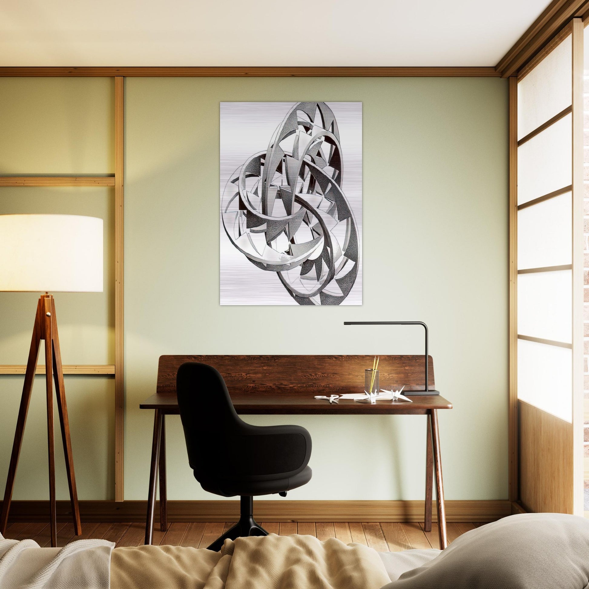 KNOT - MC Escher Brushed Aluminum Print - 70x100 cm / 28x40 inches | MC Escher Aluminum Print | MC Escher Prints