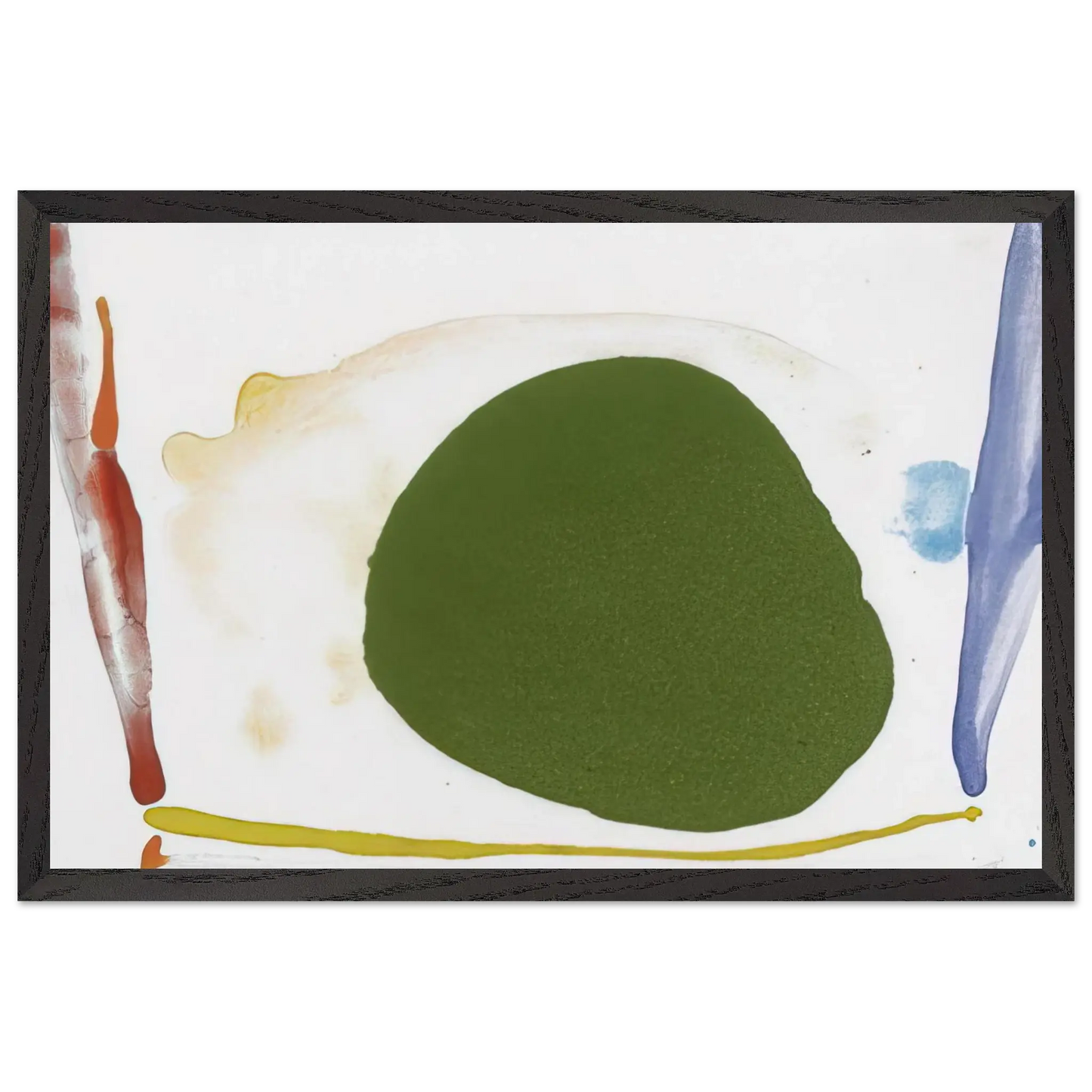 Helen Frankenthaler - Thanksgiving Day - 1973 Wall art - 27x35 cm / 11x14 Inches - Premium Wooden Framed Poster With Fine Art Paper - White frame