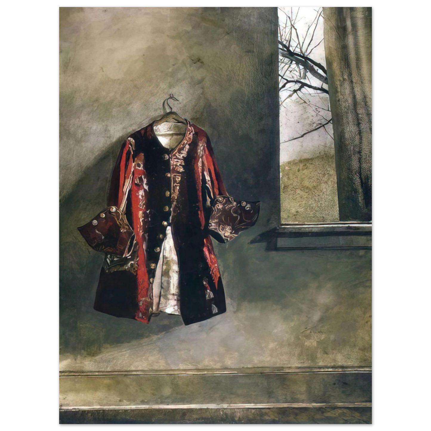 Andrew Wyeth - CURTAIN CALL Wall Art - 21x29.7 cm / 8x12" - Fine Art Poster-canvas - -