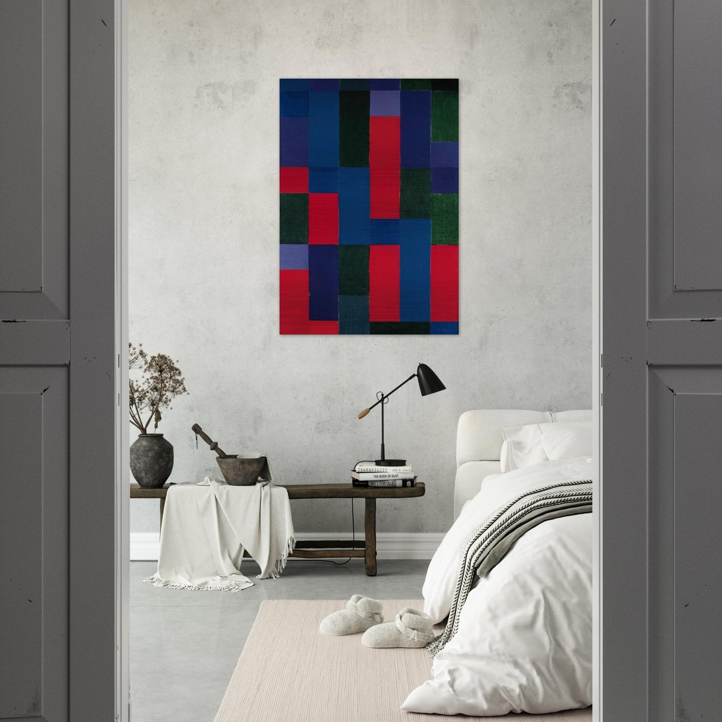 Grn-Blau-Rot - 1967 - Johannes Itten Brushed Aluminum Print - 70x100 cm / 28x40 inches | Johannes Itten Aluminum Print | Johannes Itten Prints