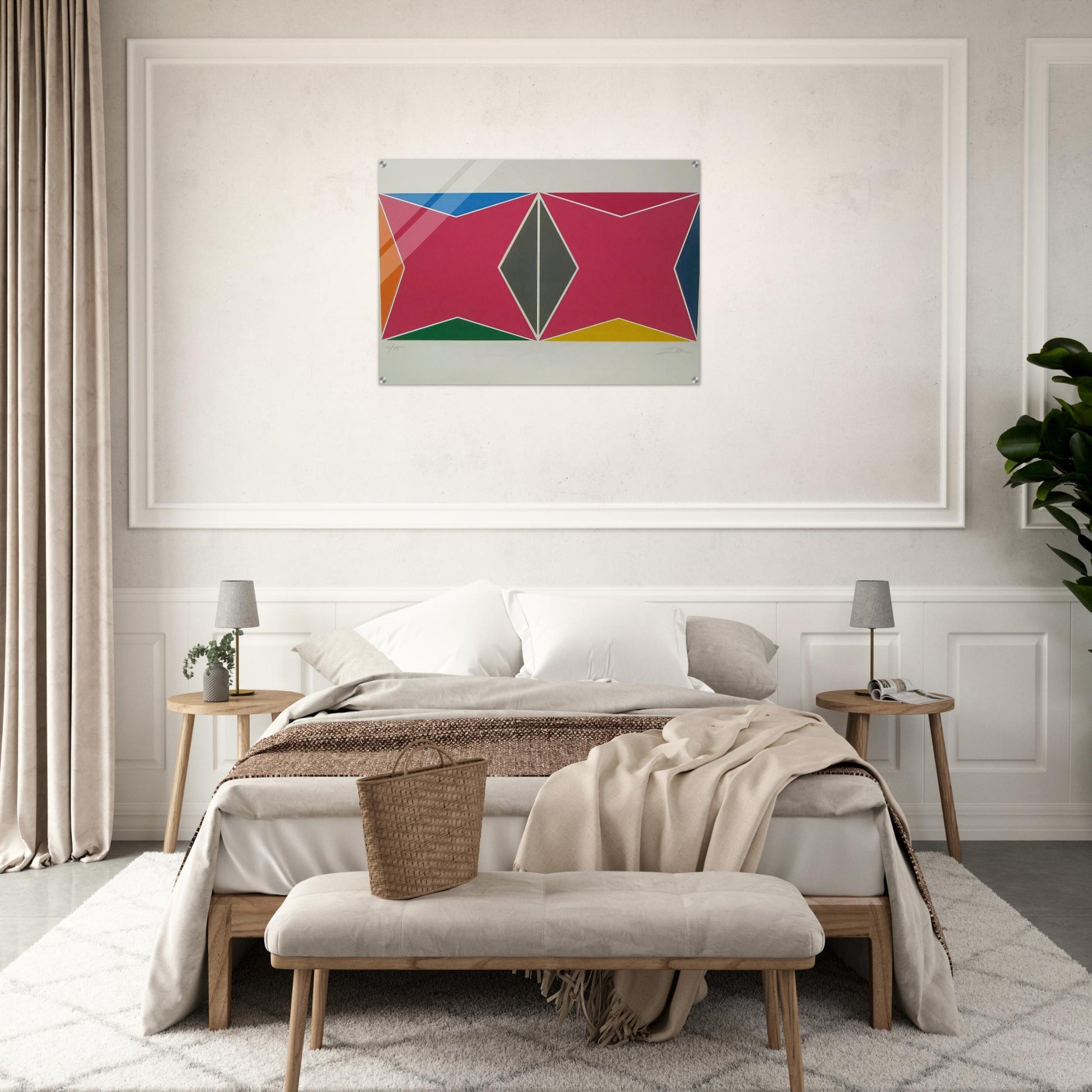 Geometric Composition - Hard Edge Painting - Larry Zox Acrylic Print - 70x100 cm / 28x40″ inches | Larry Zox Wall Art | Larry Zox Prints