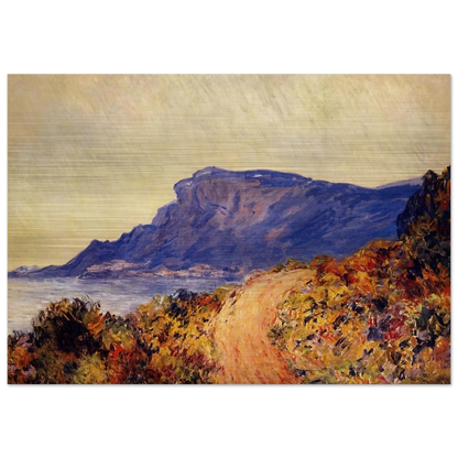 The Red Road at Cap Martin, near Menton - claude monet Brushed Aluminum Print - 70x100 cm / 28x40 inches | claude monet Aluminum Print | claude monet Prints