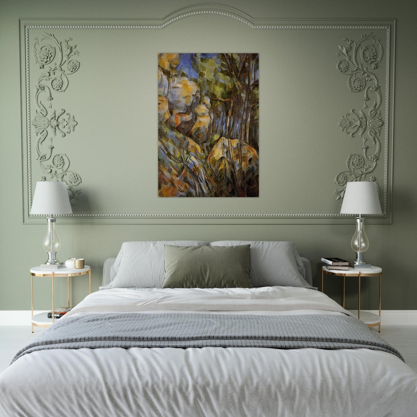 Rocks near the Caves below the Chateau Noir - Paul Cézanne Brushed Aluminum Print - 70x100 cm / 28x40 inches | Paul Cézanne Aluminum Print | Paul Cézanne Prints
