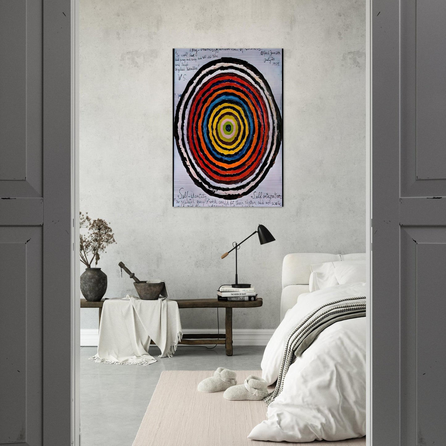 My Oneness, A Universe of Colours - 1957 - Alfred Jensen Brushed Aluminum Print - 70x100 cm / 28x40 inches | Alfred Jensen Aluminum Print | Alfred Jensen Prints