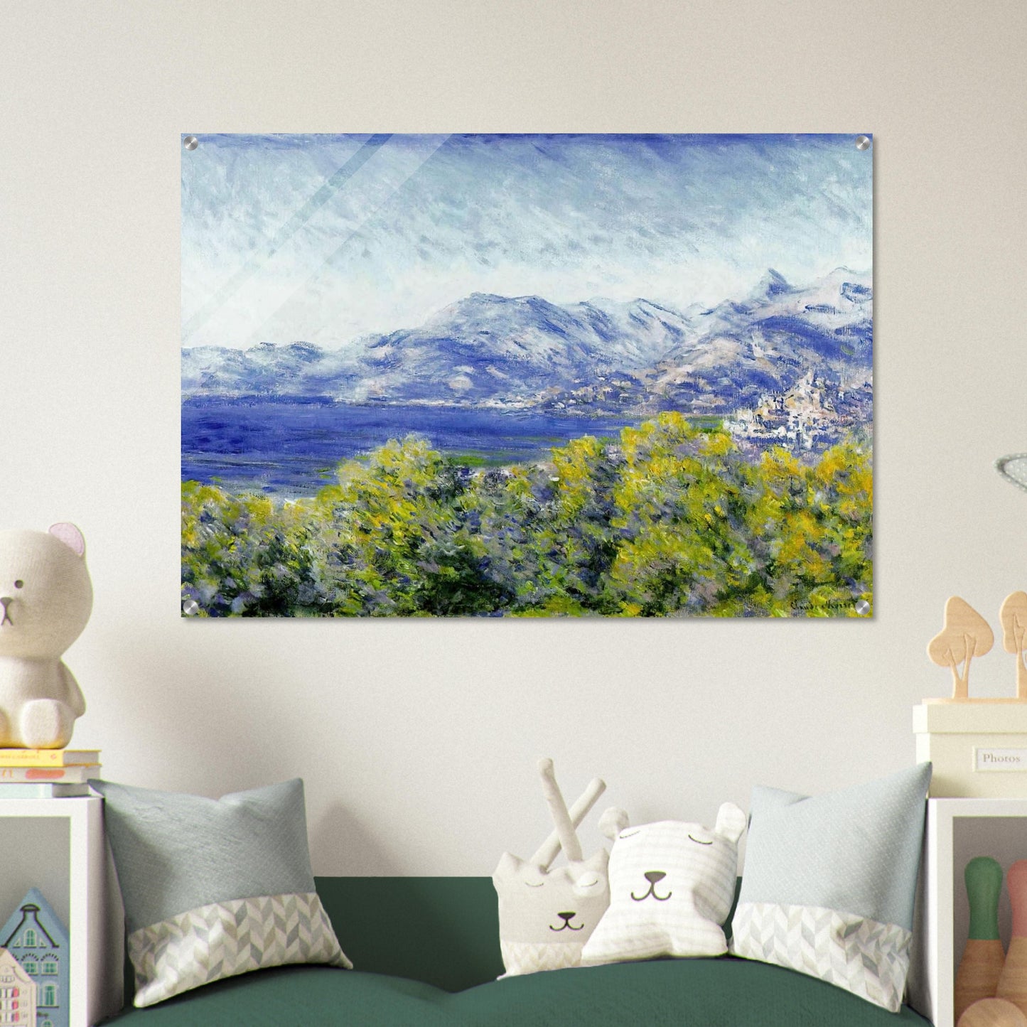 View of Ventimiglia - claude monet Acrylic Print - 70x100 cm / 28x40″ inches