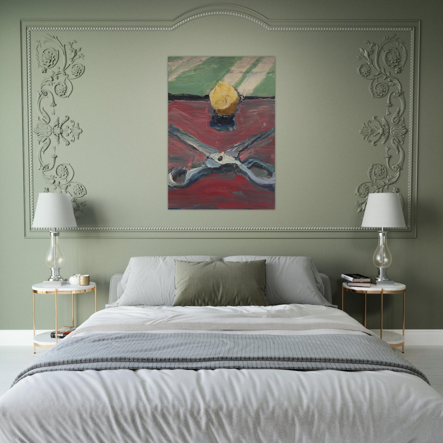 Scissors and Lemon, II - Richard Diebenkorn Brushed Aluminum Print - 70x100 cm / 28x40 inches | Richard Diebenkorn Aluminum Print | Richard Diebenkorn Prints