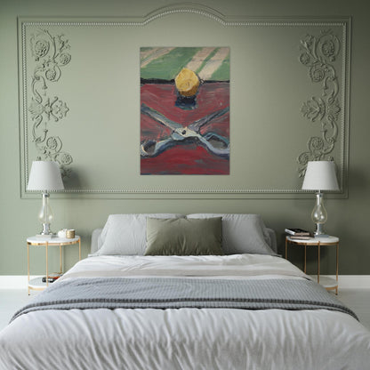 Scissors and Lemon, II - Richard Diebenkorn Brushed Aluminum Print - 70x100 cm / 28x40 inches | Richard Diebenkorn Aluminum Print | Richard Diebenkorn Prints
