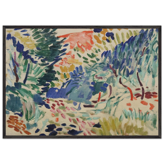 LANDSCAPE AT COLLIOURE 1905 - Henri Matisse 70x100 cm / 28x40 inches Framed Art Print – Black Wooden Frame