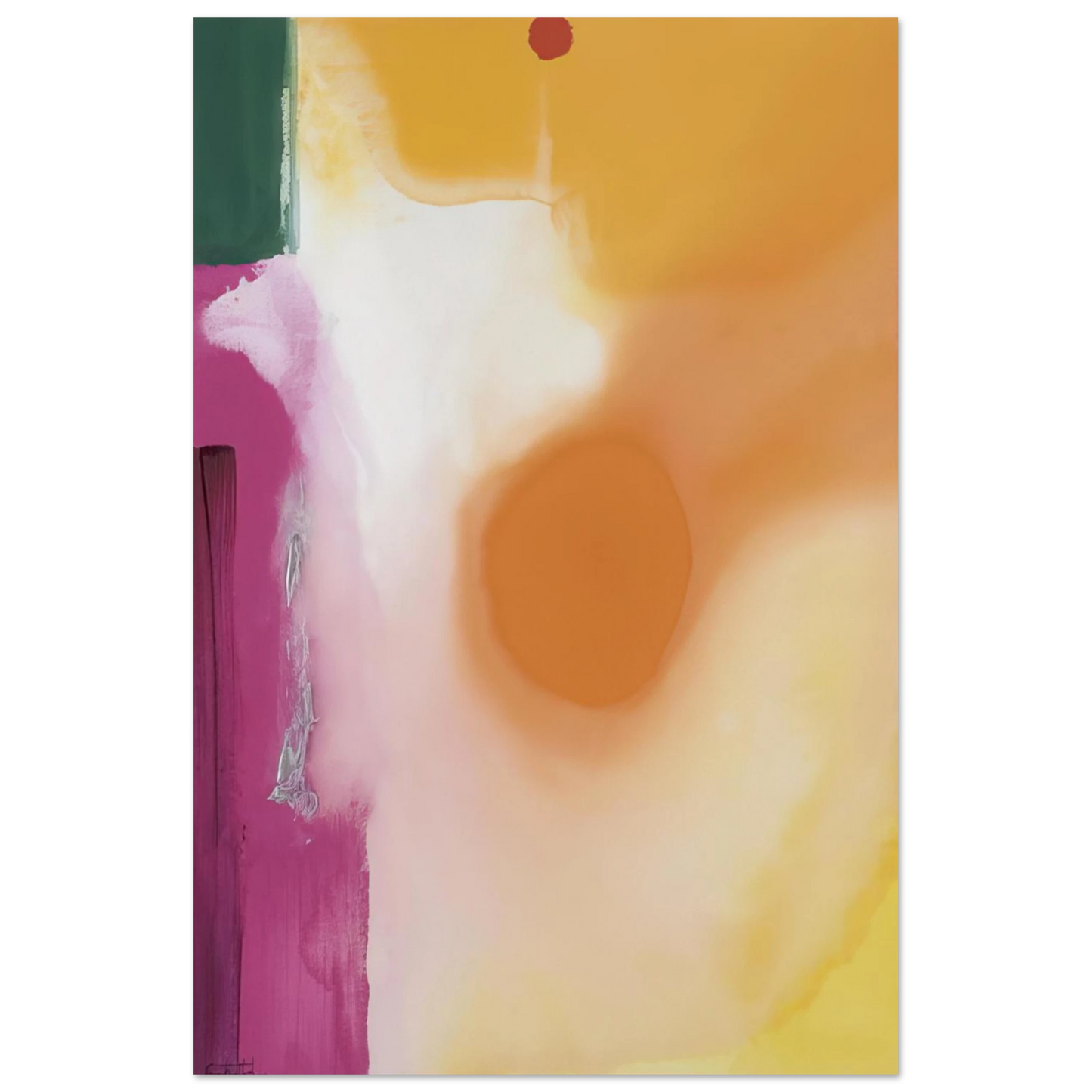 Helen Frankenthaler - Bullseye - 1989 Wall art - A1 (59.4 x 84.1  cm) - Premium Wooden Framed Poster With Fine Art Paper-canvas - Wood frame