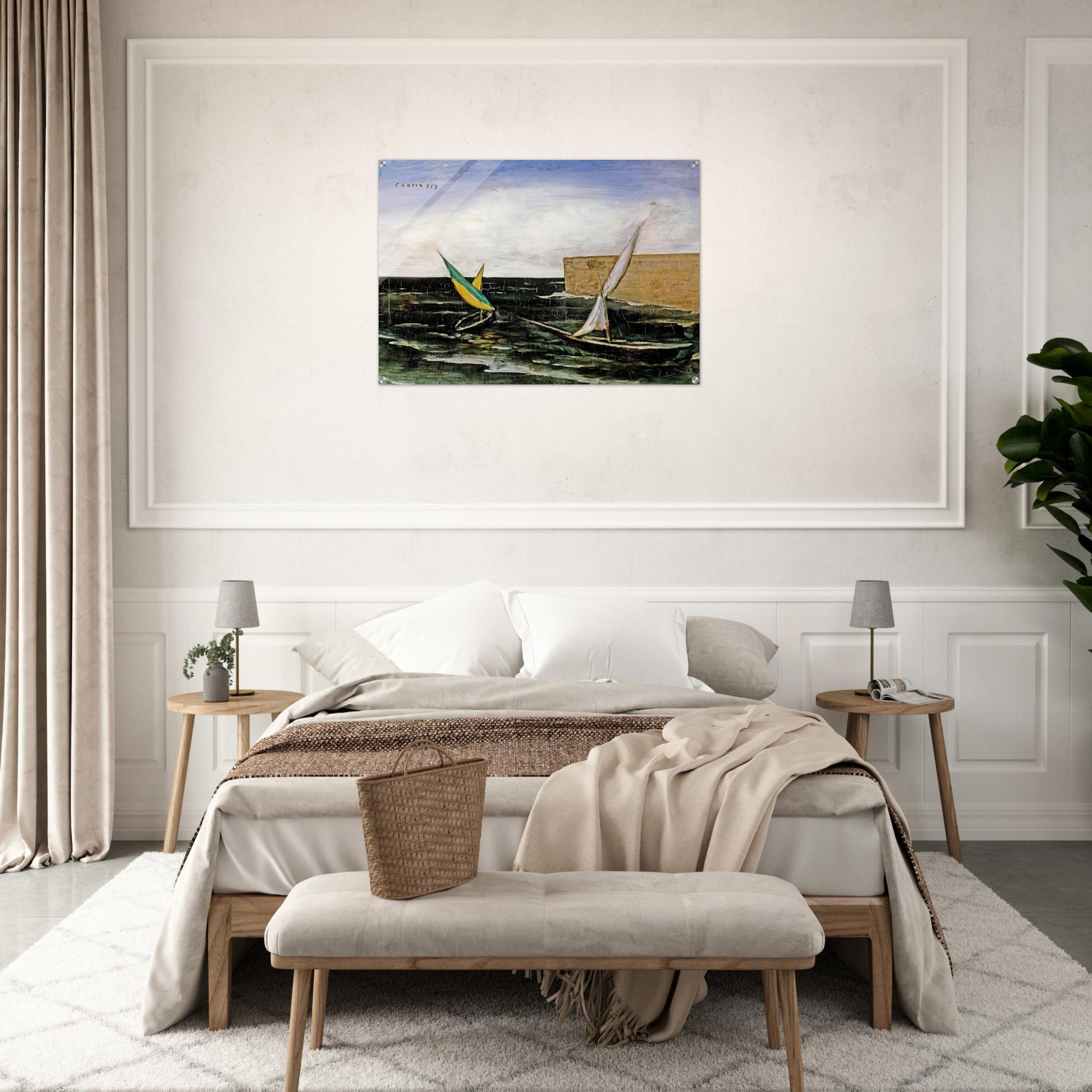 VELE NEL PORTO - Carlo Carra Acrylic Print - 70x100 cm / 28x40″ inches