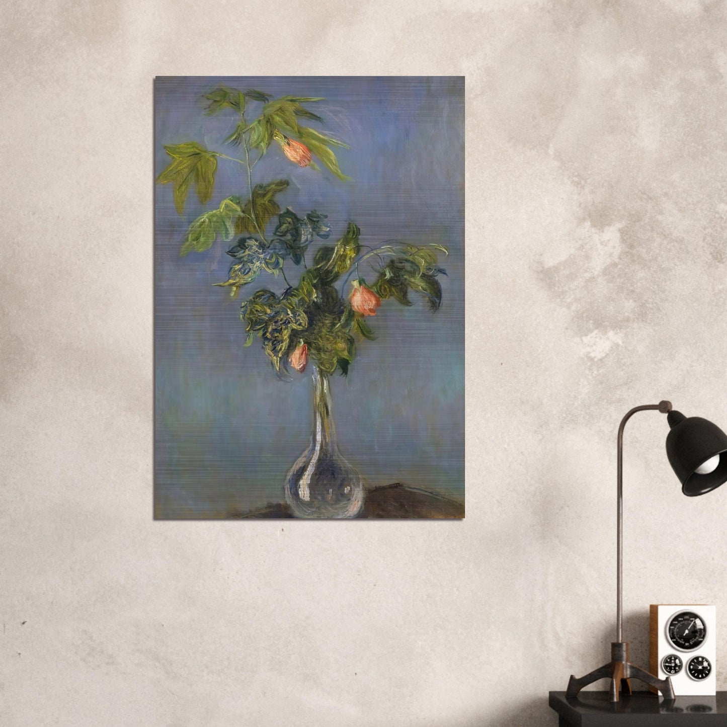 Flowers in a Vase - claude monet Brushed Aluminum Print - 70x100 cm / 28x40 inches | claude monet Aluminum Print | claude monet Prints