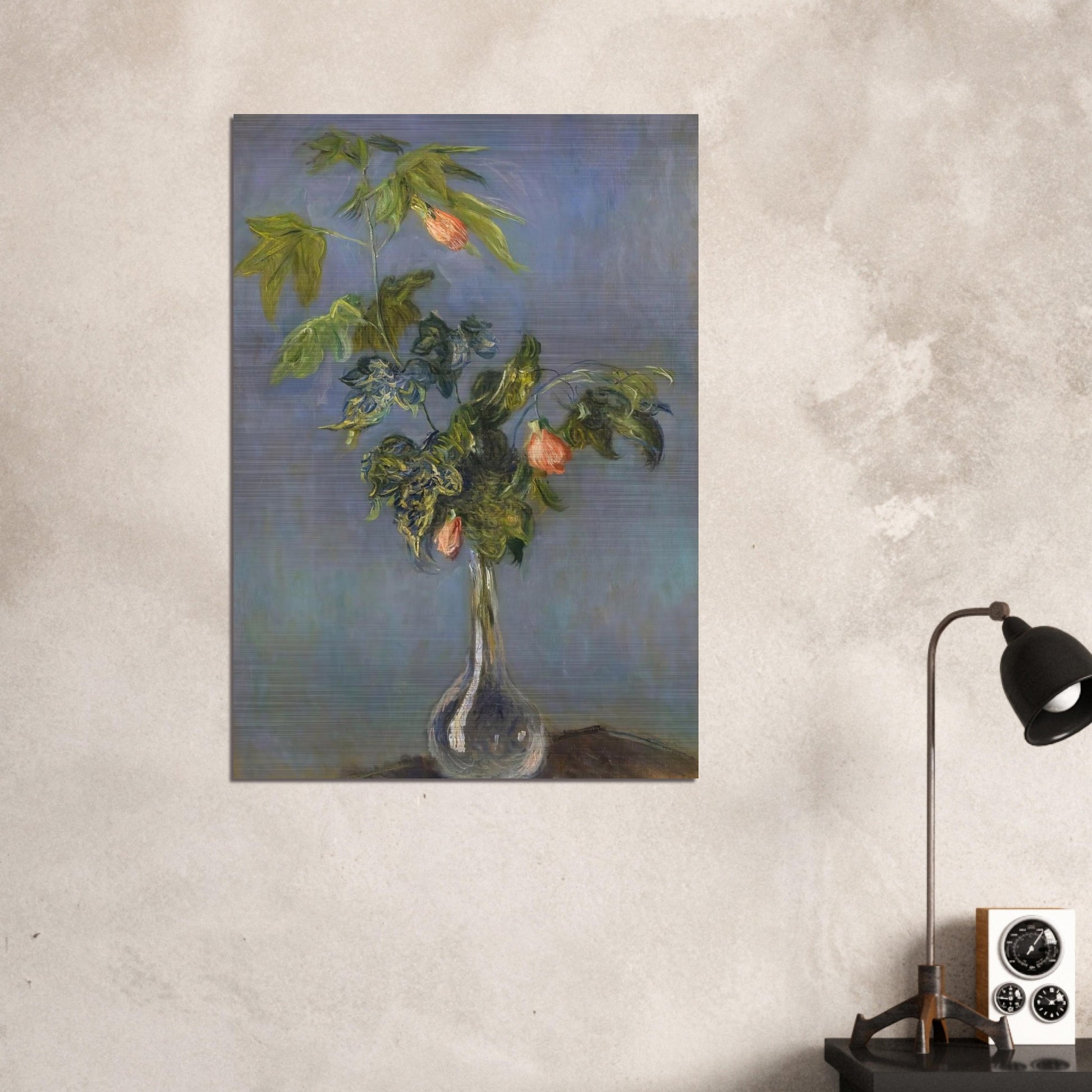 Flowers in a Vase - claude monet Brushed Aluminum Print - 70x100 cm / 28x40 inches | claude monet Aluminum Print | claude monet Prints