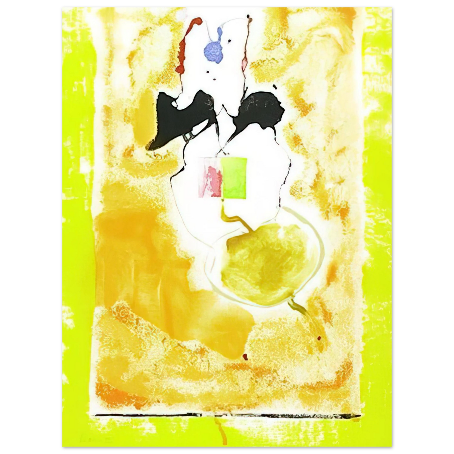 Helen Frankenthaler - Solar Imp - 2001 Wall art - 40x50 cm / 16x20 inches - Premium Wooden Framed Poster With Fine Art Paper-canvas - Wood frame