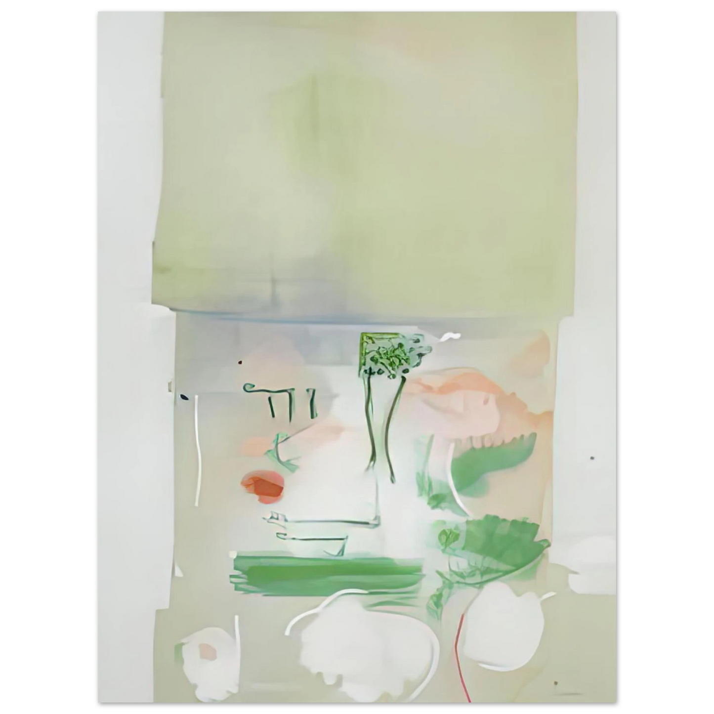 Helen Frankenthaler - Faerie Tale, 1988- Wall Art - 21x29.7 cm / 8x12" - Premium Wooden Framed Poster With Fine Art Paper-canvas - White frame